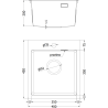 Mexen Solix dřez z nerezové oceli, 1-komorový 400 x 450 mm, inox - 6401401000-01