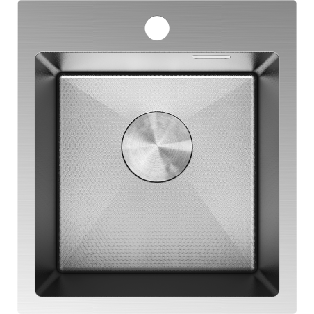 Mexen Solix nerezový dřez 1-komorový 400 x 450 mm, inox HC - 6401401000-01HC