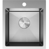 Mexen Solix nerezový dřez 1-komorový 400 x 450 mm, inox HC - 6401401000-01HC
