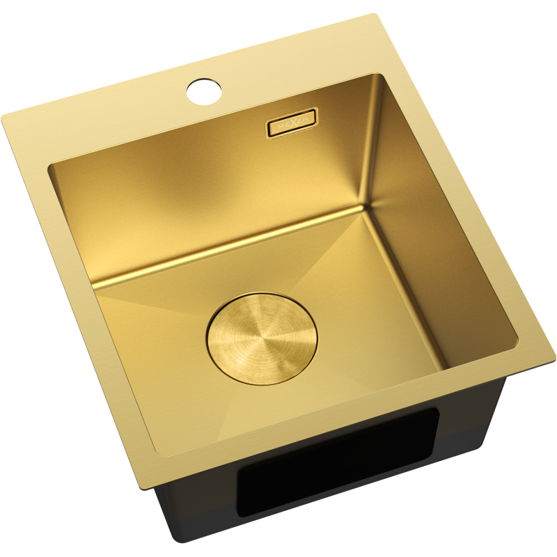 Mexen Solix ocelový dřez 1-komorový 400 x 450 mm, zlatý - 6401401000-55