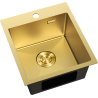 Mexen Solix ocelový dřez 1-komorový 400 x 450 mm, zlatý - 6401401000-55