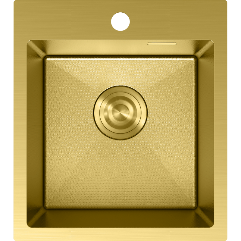 Mexen Solix nerezový dřez 1-komorový 400 x 450 mm, zlatý HC - 6401401000-55HC