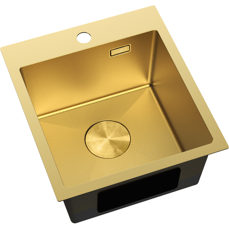 Mexen Solix nerezový dřez 1-komorový 400 x 450 mm, zlatý HC - 6401401000-55HC