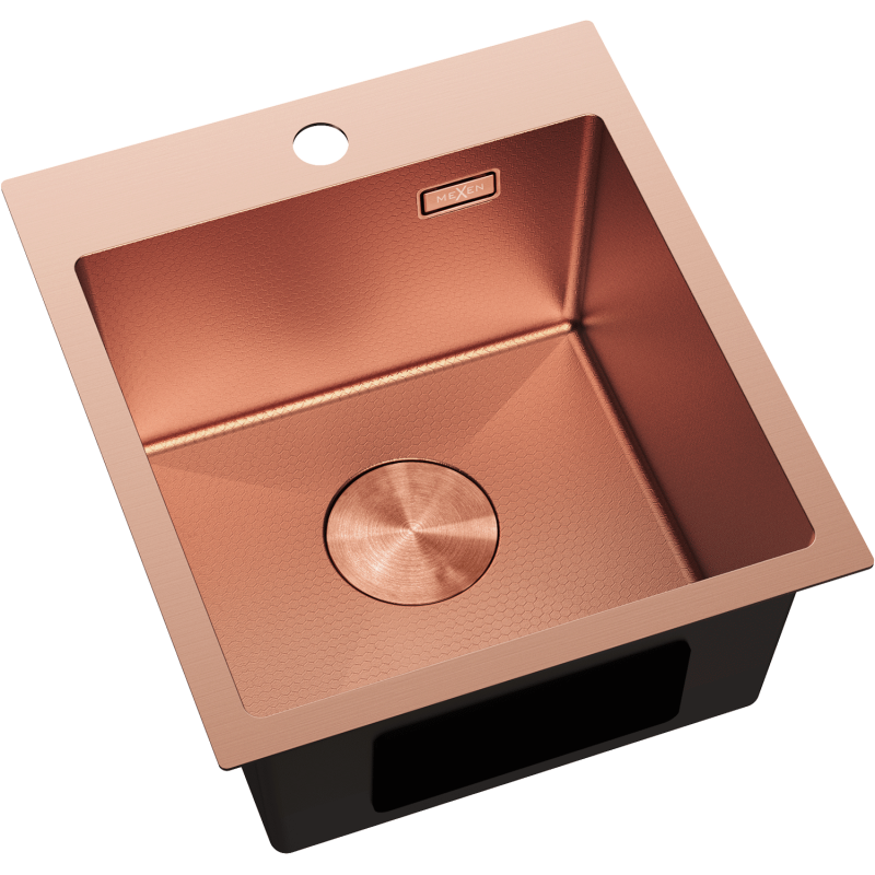 Mexen Solix nerezový dřez 1-komorový 400 x 450 mm, měď HC - 6401401000-65HC