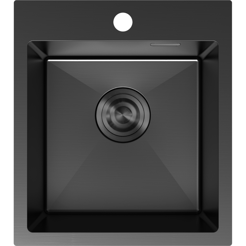 Mexen Solix nerezový dřez s 1 komorou 400 x 450 mm, černý - 6401401000-70