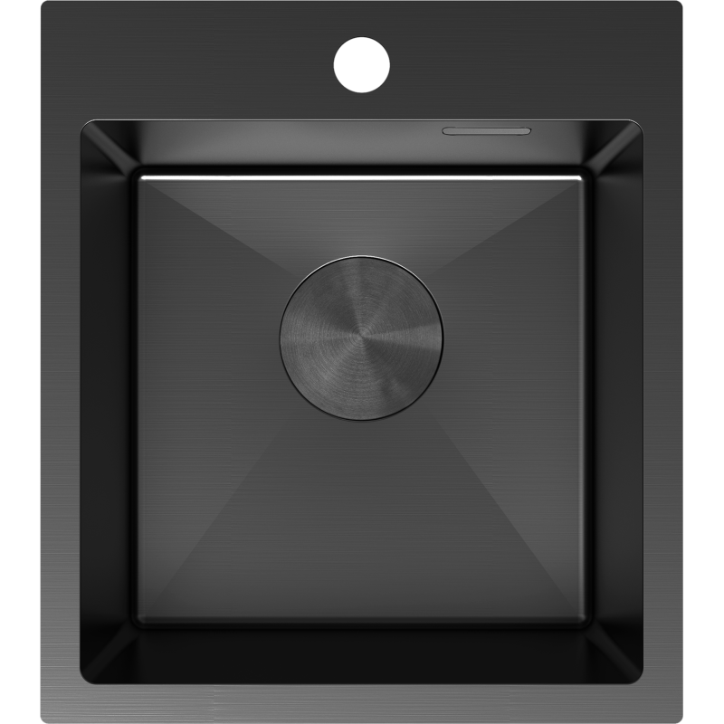 Mexen Solix nerezový dřez s 1 komorou 400 x 450 mm, černý - 6401401000-70
