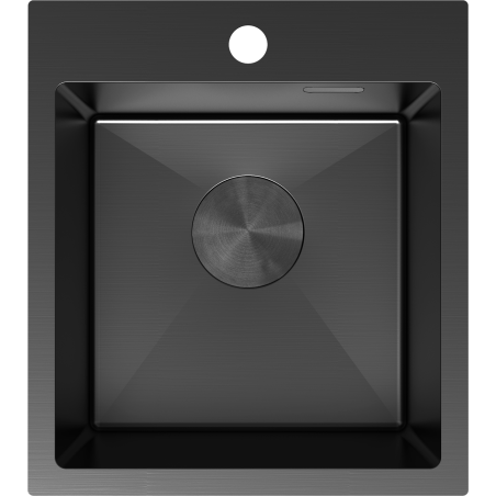 Mexen Solix nerezový dřez s 1 komorou 400 x 450 mm, černý - 6401401000-70