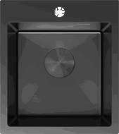 Mexen Solix nerezový dřez s 1 komorou 400 x 450 mm, černý - 6401401000-70