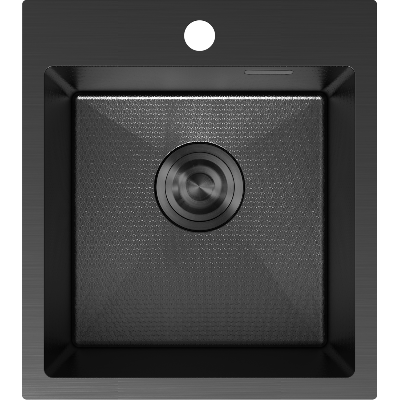 Mexen Solix ocelový jednodřez 400 x 450 mm, černý HC - 6401401000-70HC