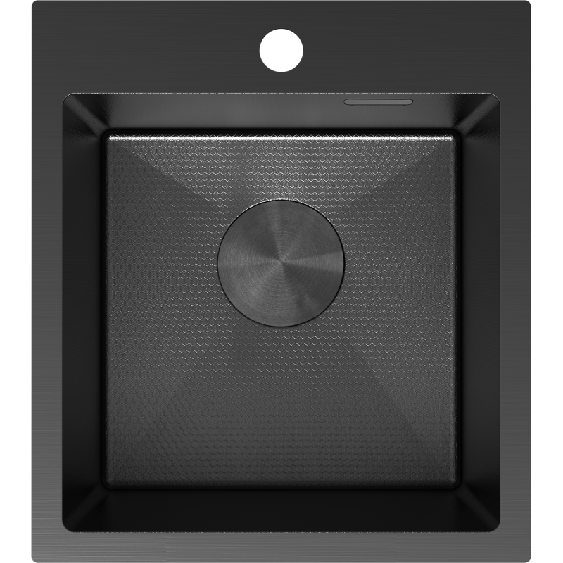 Mexen Solix ocelový jednodřez 400 x 450 mm, černý HC - 6401401000-70HC