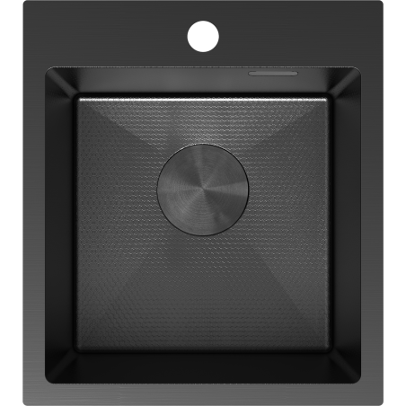 Mexen Solix ocelový jednodřez 400 x 450 mm, černý HC - 6401401000-70HC