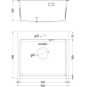 Mexen Solix nerezový dřez 1-komorový 500 x 450 mm, inox - 6402501000-01