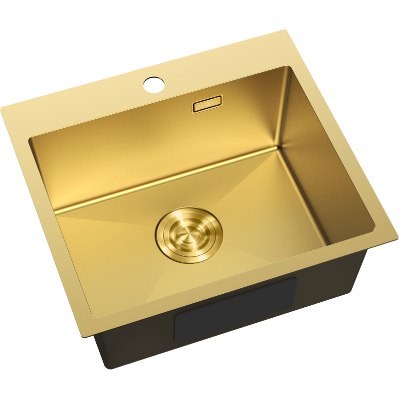 Mexen Solix nerezový dřez 1-komorový 500 x 450 mm, zlatý - 6402501000-55
