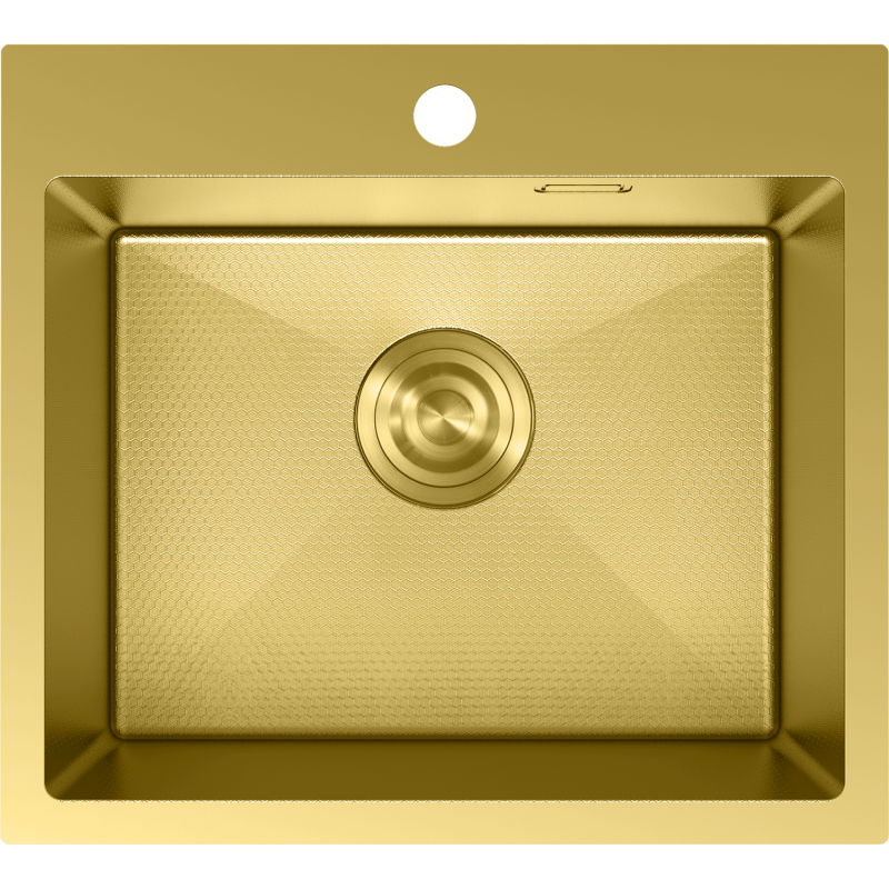 Mexen Solix nerezový dřez 1-komorový 500 x 450 mm, zlatý HC - 6402501000-55HC