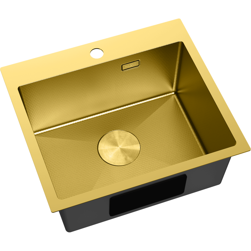 Mexen Solix nerezový dřez 1-komorový 500 x 450 mm, zlatý HC - 6402501000-55HC
