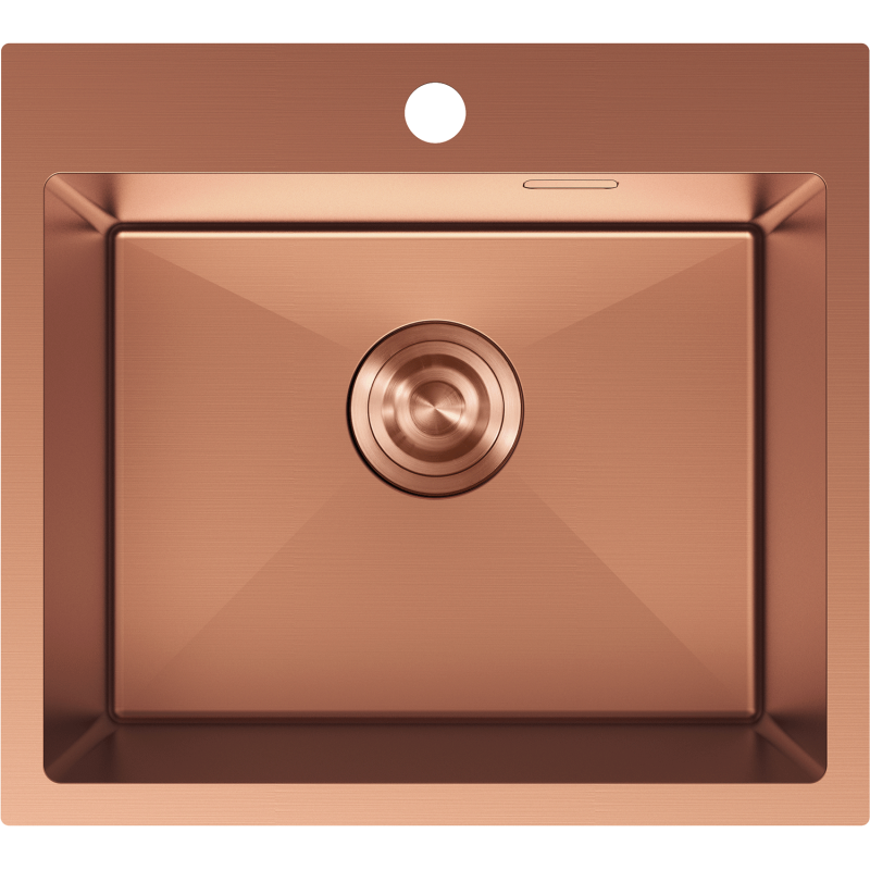 Mexen Solix nerezový dřez 1-komorový 500 x 450 mm, měď - 6402501000-65