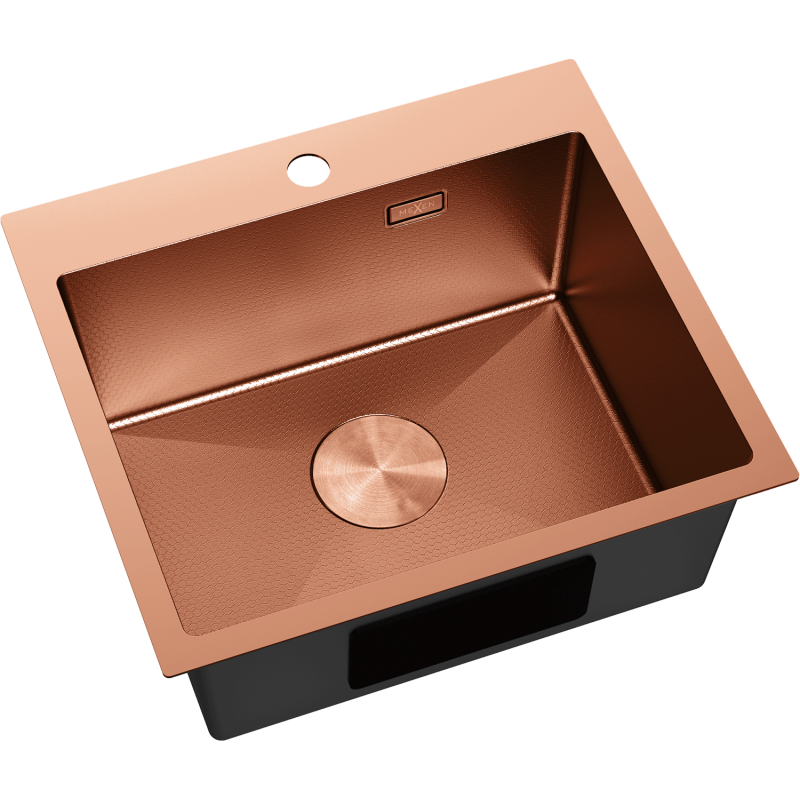 Mexen Solix nerezový dřez 1-komorový 500 x 450 mm, měď HC - 6402501000-65HC