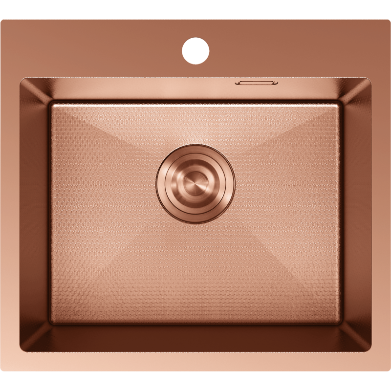 Mexen Solix nerezový dřez 1-komorový 500 x 450 mm, měď HC - 6402501000-65HC