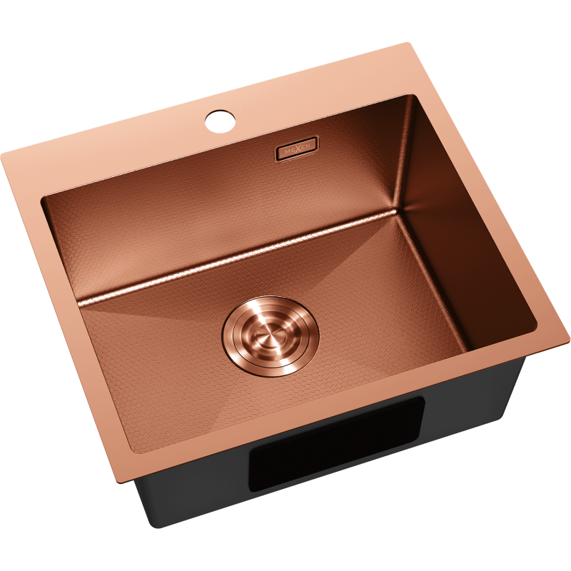 Mexen Solix nerezový dřez 1-komorový 500 x 450 mm, měď HC - 6402501000-65HC