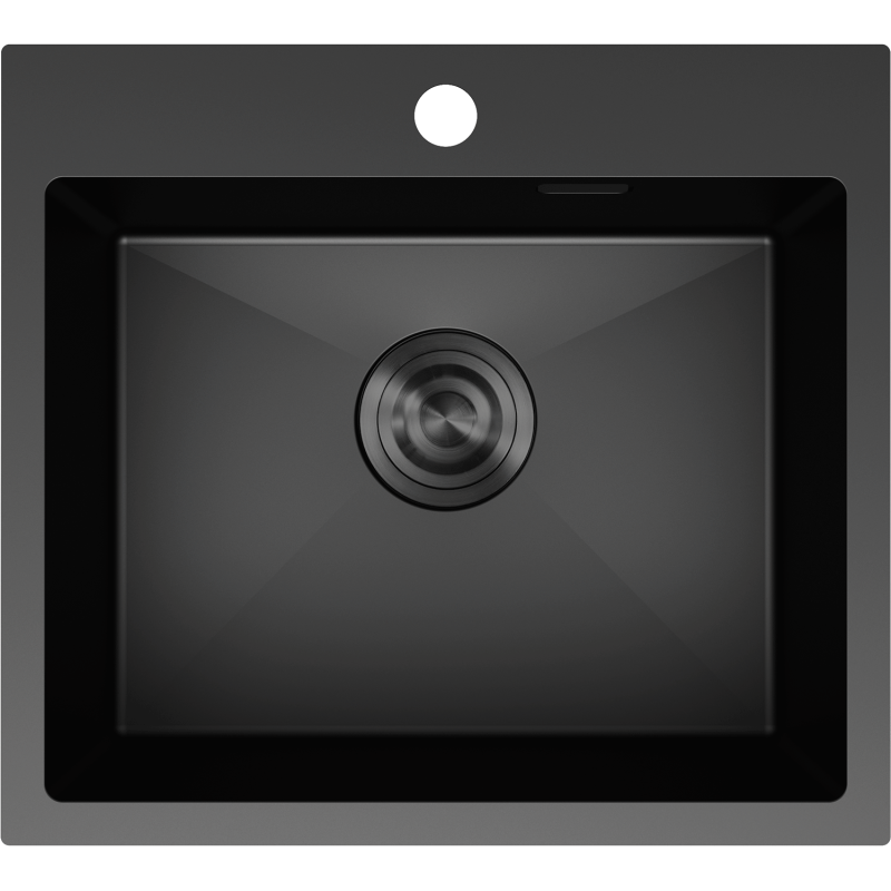 Mexen Solix dřez ocelový 1-komorový 500 x 450 mm, černý - 6402501000-70