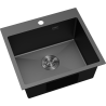 Mexen Solix dřez ocelový 1-komorový 500 x 450 mm, černý - 6402501000-70