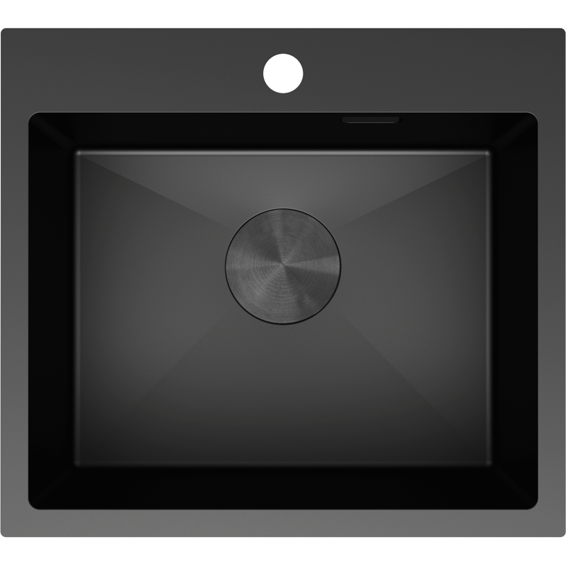 Mexen Solix dřez ocelový 1-komorový 500 x 450 mm, černý - 6402501000-70