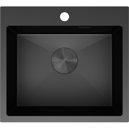 Mexen Solix dřez ocelový 1-komorový 500 x 450 mm, černý - 6402501000-70