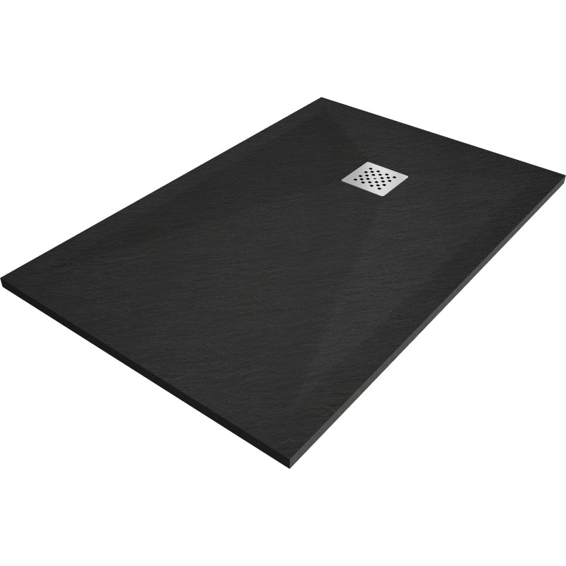 Mexen Stone+ obdélníková kompozitní sprchová vanička 120 x 70 cm, černá - 44707012
