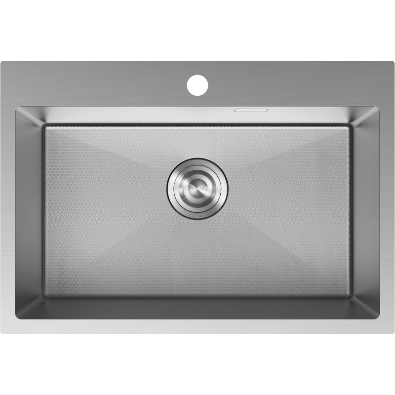 Mexen Solix nerezový dřez 1-komorový 650 x 450 mm, inox HC - 6403651000-01HC