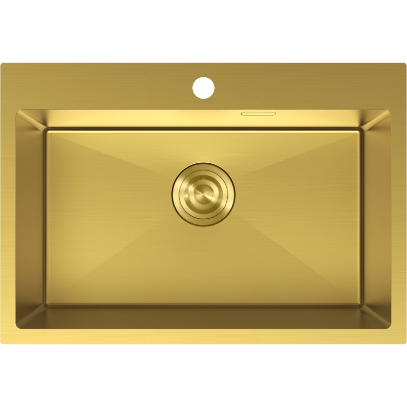 Mexen Solix ocelový dřez 1-komorový 650 x 450 mm, zlatý - 6403651000-55