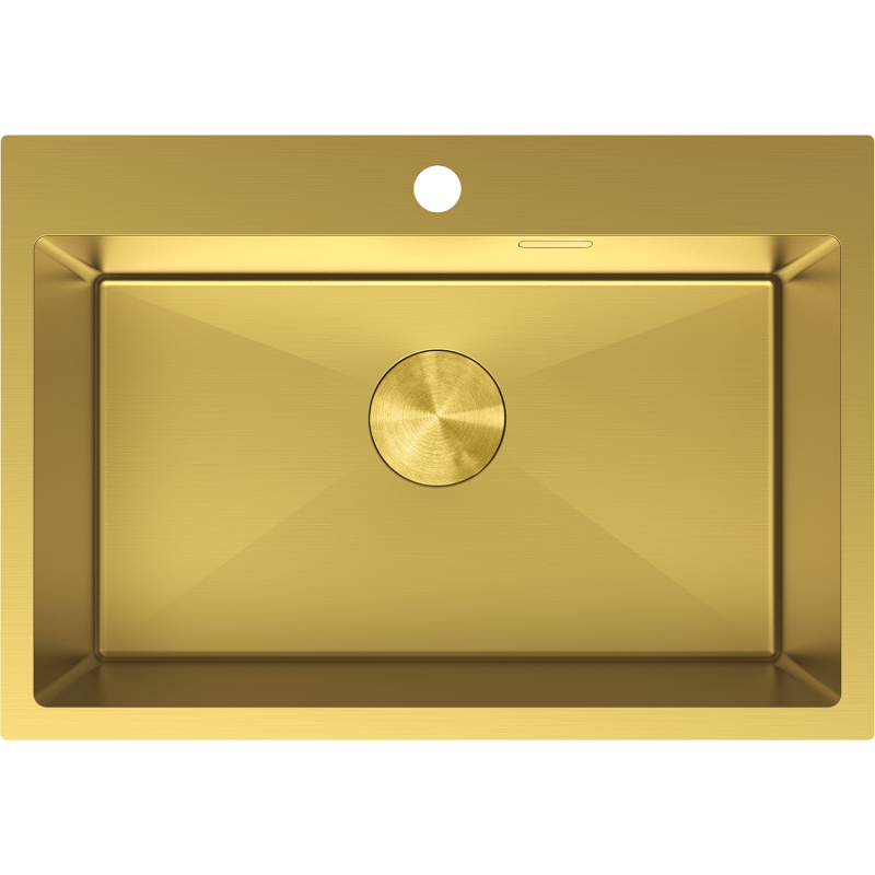 Mexen Solix ocelový dřez 1-komorový 650 x 450 mm, zlatý - 6403651000-55
