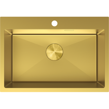 Mexen Solix ocelový dřez 1-komorový 650 x 450 mm, zlatý - 6403651000-55