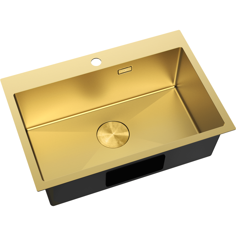 Mexen Solix ocelový dřez 1-komorový 650 x 450 mm, zlatý - 6403651000-55