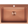 Mexen Solix kuchyňský dřez ocelový 1-komorový 650 x 450 mm, měď HC - 6403651000-65HC