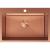 Mexen Solix kuchyňský dřez ocelový 1-komorový 650 x 450 mm, měď HC - 6403651000-65HC