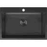 Mexen Solix dřez ocelový 1-komorový 650 x 450 mm, černý - 6403651000-70