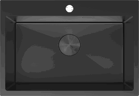Mexen Solix dřez ocelový 1-komorový 650 x 450 mm, černý - 6403651000-70