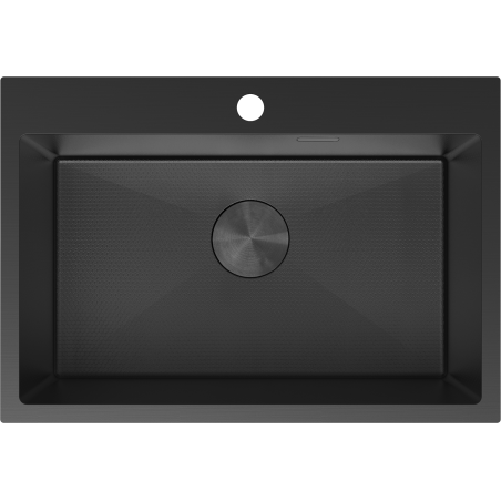 Mexen Solix dřez ocelový jednokomorový 650 x 450 mm, černý HC - 6403651000-70HC