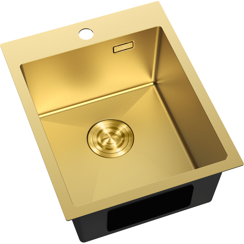 Mexen Solix ocelový dřez 1-komorový 400 x 500 mm, zlatý - 6406401000-55