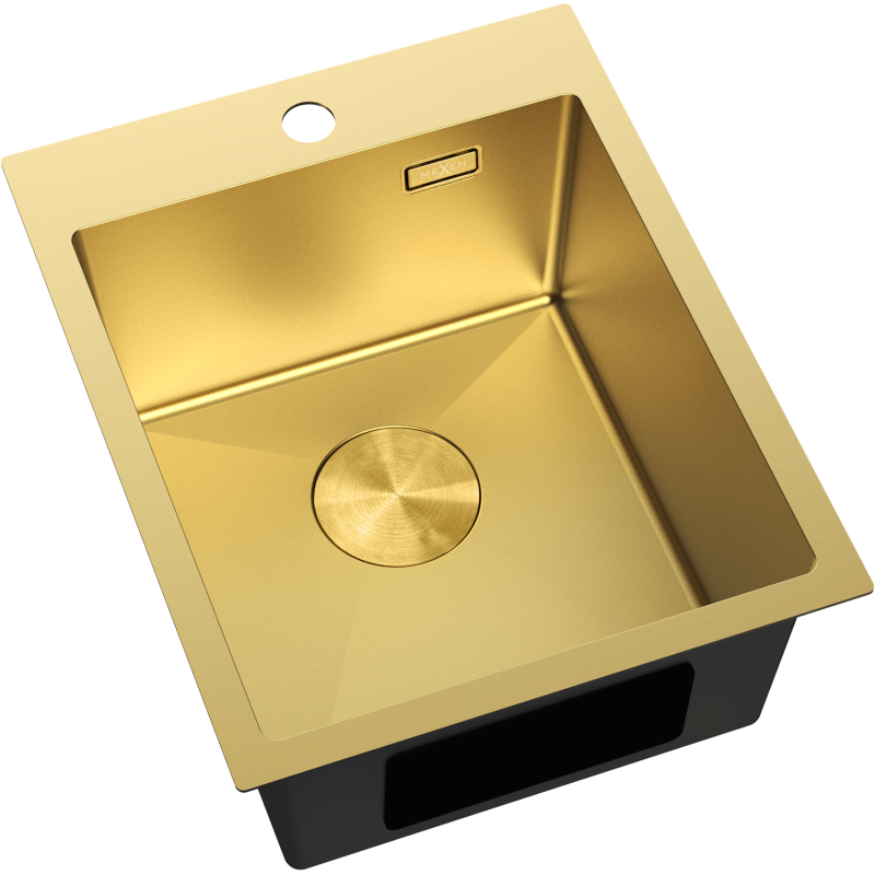Mexen Solix ocelový dřez 1-komorový 400 x 500 mm, zlatý - 6406401000-55