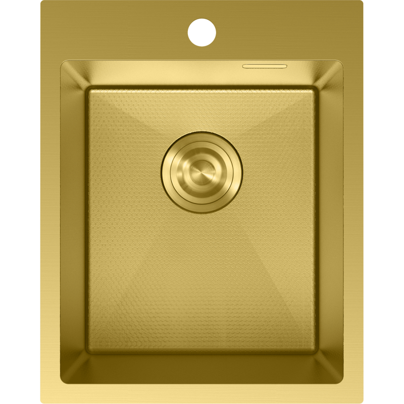 Mexen Solix dřez z nerezové oceli 1-komorový 400 x 500 mm, zlatý HC - 6406401000-55HC