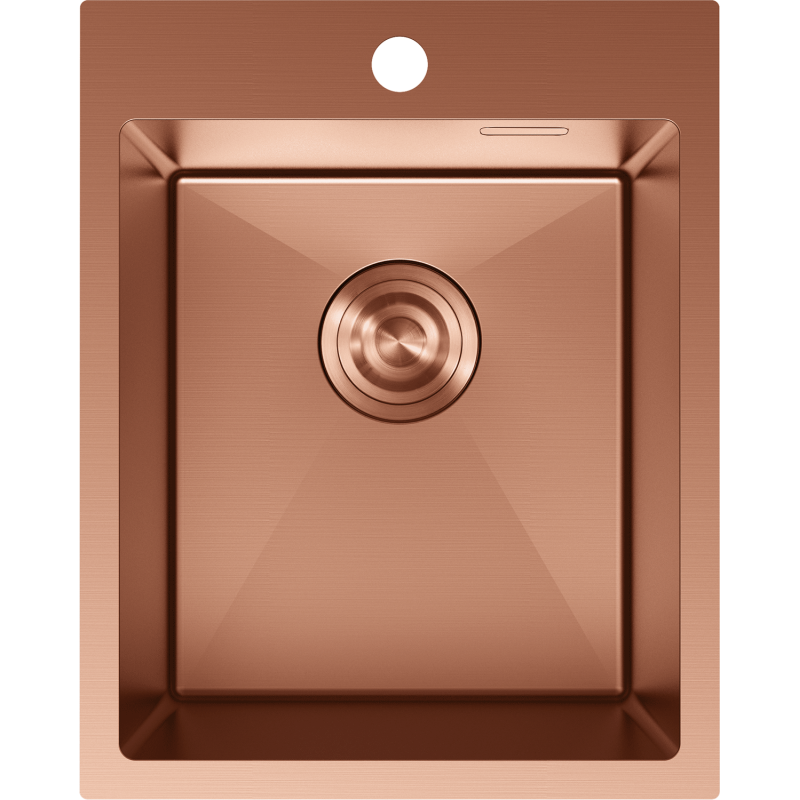 Mexen Solix nerezový dřez na nádobí 1-komorový 400 x 500 mm, měď - 6406401000-65