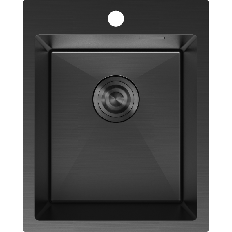 Mexen Solix ocelový dřez 1-komorový 400 x 500 mm, černý - 6406401000-70