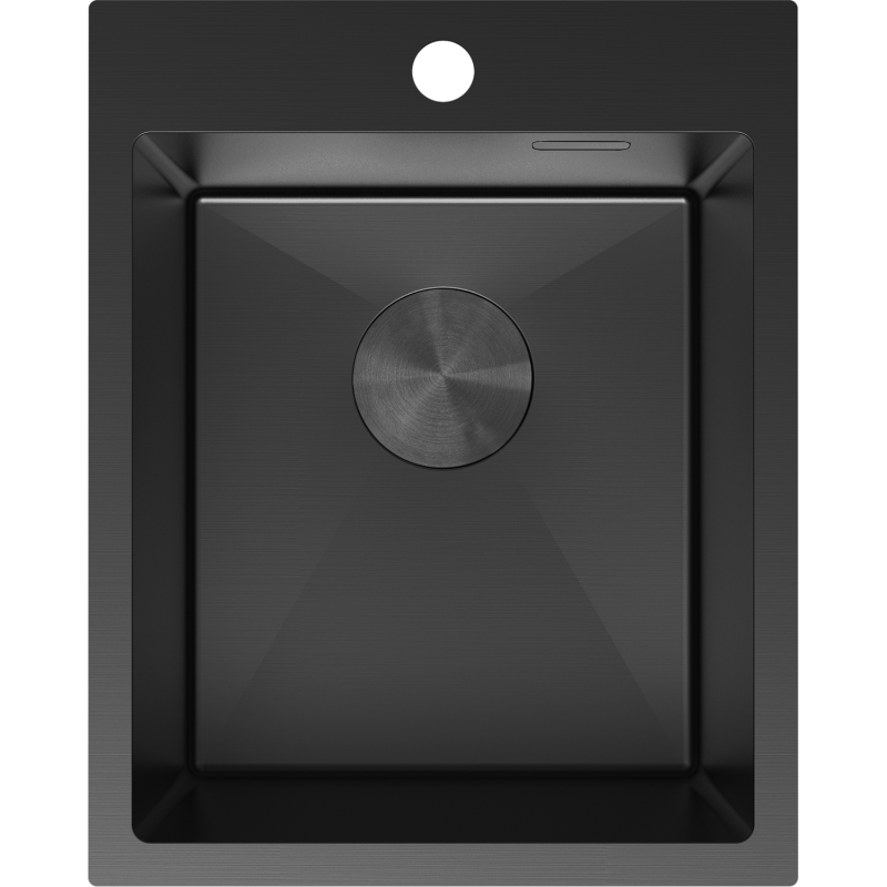 Mexen Solix ocelový dřez 1-komorový 400 x 500 mm, černý - 6406401000-70