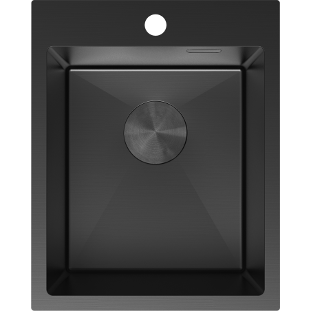 Mexen Solix ocelový dřez 1-komorový 400 x 500 mm, černý - 6406401000-70