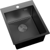 Mexen Solix ocelový dřez 1-komorový 400 x 500 mm, černý - 6406401000-70