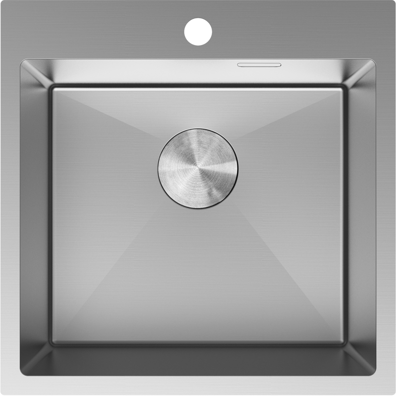 Mexen Solix ocelový dřez 1-komorový 500 x 500 mm, inox - 6407501000-01