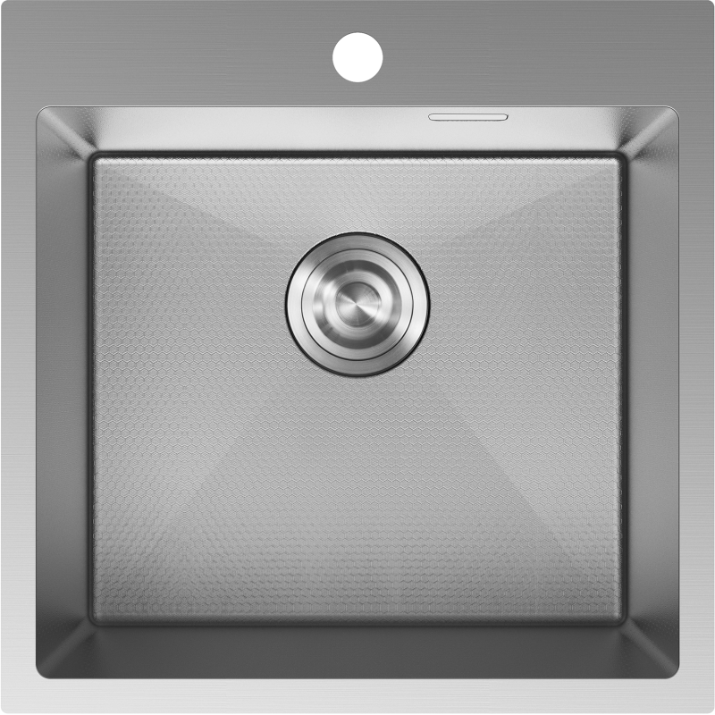 Mexen Solix nerezový dřez s jednou komorou 500 x 500 mm, inox HC - 6407501000-01HC