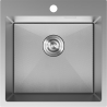 Mexen Solix nerezový dřez s jednou komorou 500 x 500 mm, inox HC - 6407501000-01HC