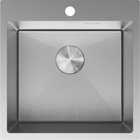 Mexen Solix nerezový dřez s jednou komorou 500 x 500 mm, inox HC - 6407501000-01HC